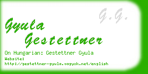 gyula gestettner business card